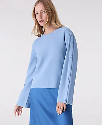 Ann Taylor Button Ribbed Sweater sold by Ann Taylor