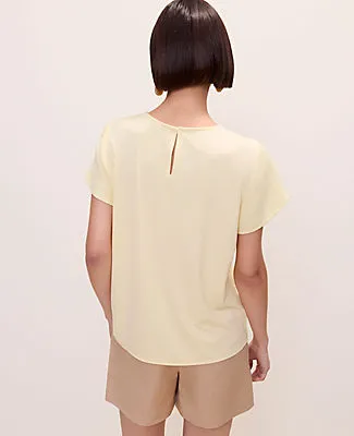 Ann Taylor Petite Mixed Media Crew Neck Tee sold by Ann Taylor product image thumbnail 2