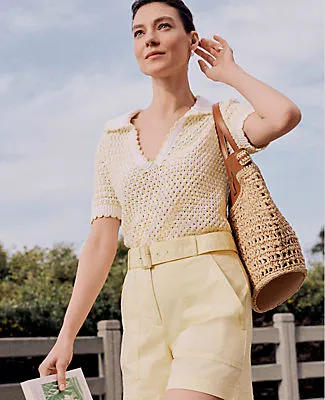 Ann Taylor Weekend Texture Stitch Polo Sweater sold by Ann Taylor product image thumbnail 4