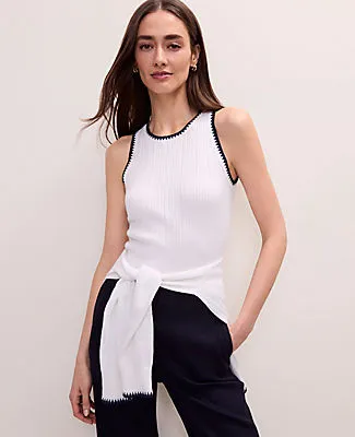 Ann Taylor Tipped Sweater Shell Top sold by Ann Taylor