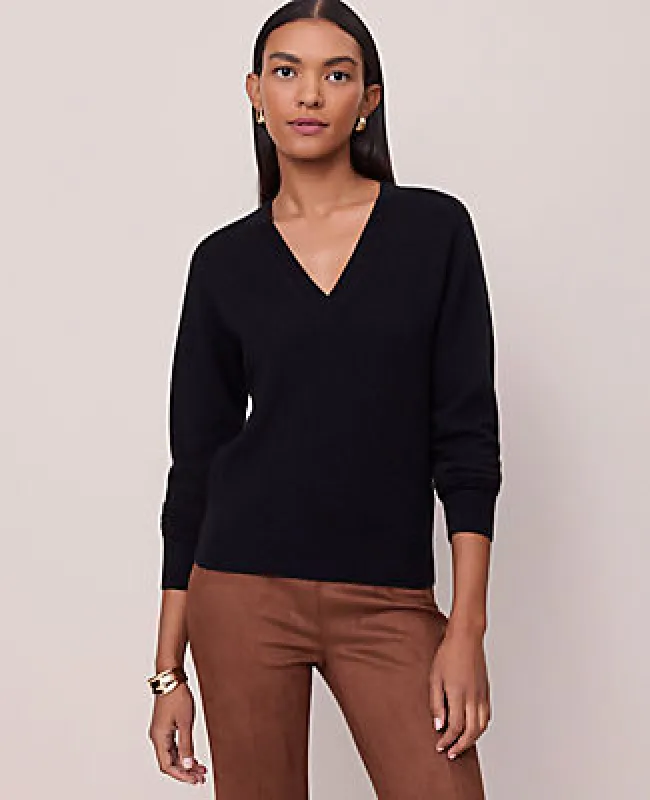 Ann Taylor Cashmere V-Neck Sweater made by Ann Taylor