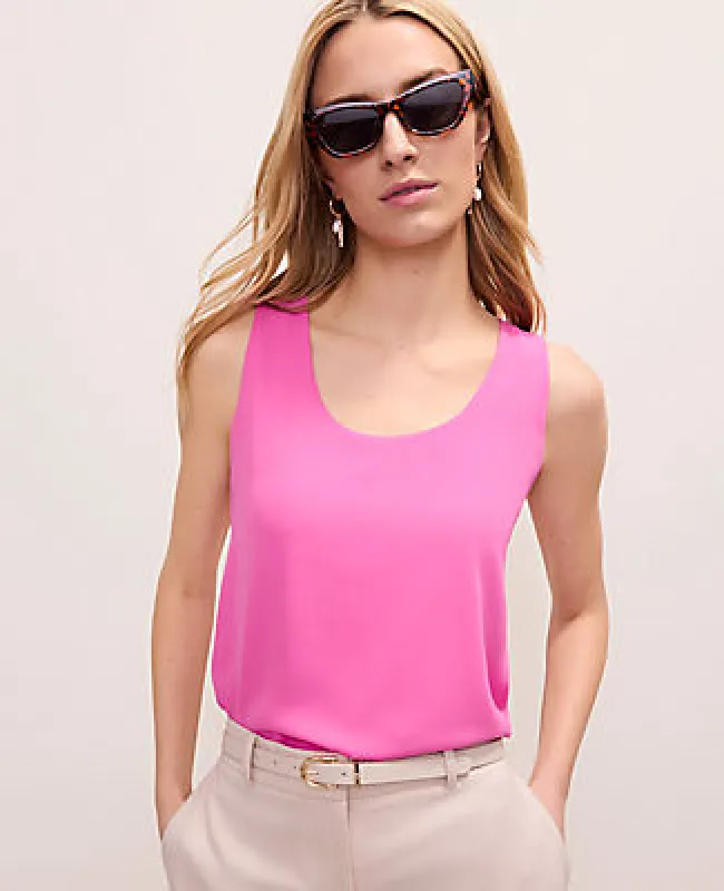 Ann Taylor Mixed Media Tank Top made by Ann Taylor