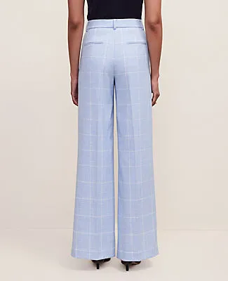Ann Taylor The Petite Wide-Leg Pant in Windowpane sold by Ann Taylor product image thumbnail 3