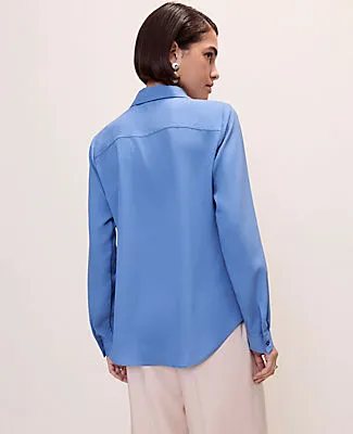 Ann Taylor Satin Essential Shirt sold by Ann Taylor product image thumbnail 2