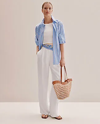 Ann Taylor The Petite Pleated Straight Pant sold by Ann Taylor product image thumbnail 5