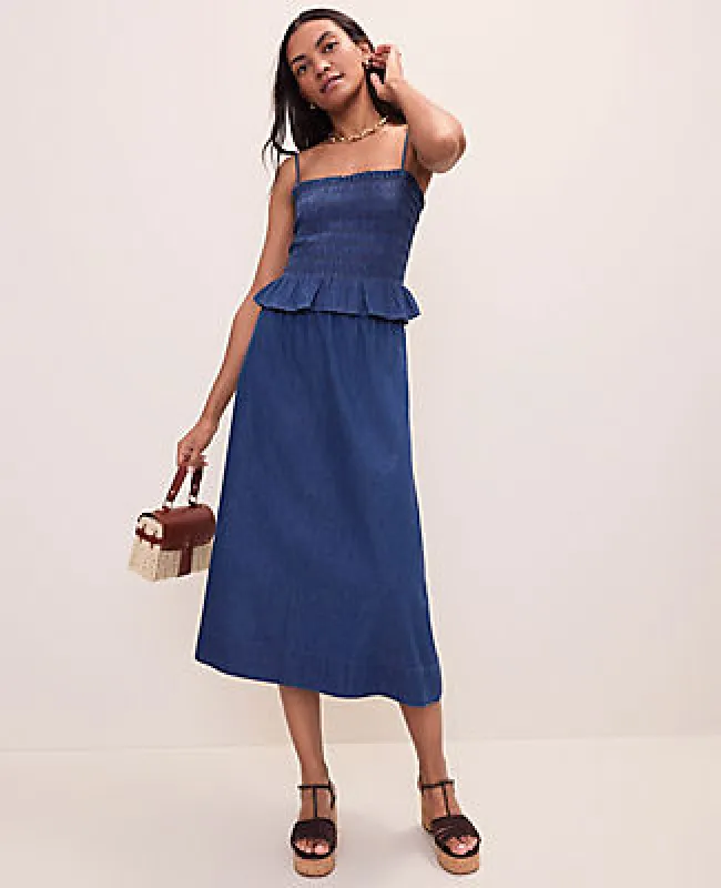 Ann Taylor Weekend Easy Fit Denim Midi Skirt made by Ann Taylor