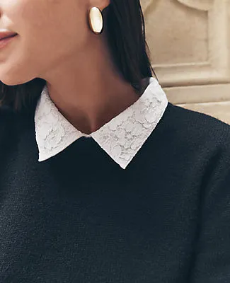 Ann Taylor Lace Collar Sweater Tee sold by Ann Taylor