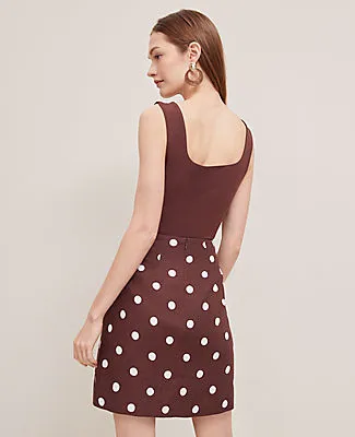 Ann Taylor Dotted Linen Blend Mini Skirt sold by Ann Taylor product image thumbnail 2