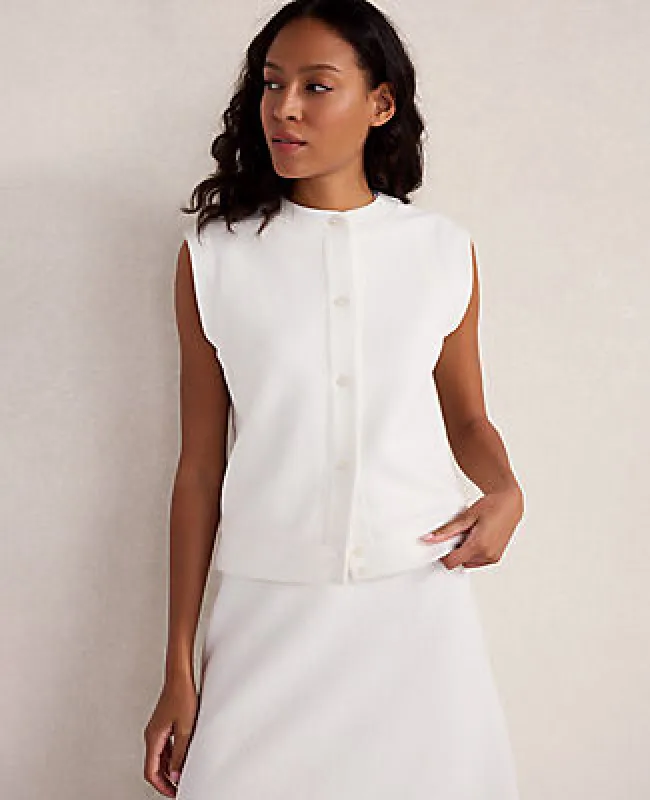Ann Taylor Haven Well Within Cotton Blend Textured Short Sleeve Jacket made by Ann Taylor