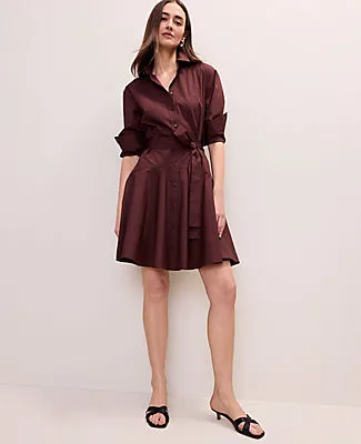 Ann Taylor Belted Collared Shirtdress sold by Ann Taylor