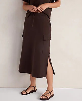 Ann Taylor Haven Well Within Organic Cotton Interlock Cargo Skirt sold by Ann Taylor