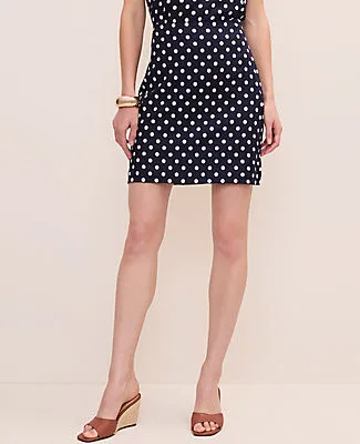 Ann Taylor Polka Dot A-Line Skirt in Linen Blend sold by Ann Taylor product image thumbnail 2