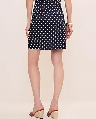 Ann Taylor Polka Dot A-Line Skirt in Linen Blend sold by Ann Taylor product image thumbnail 3