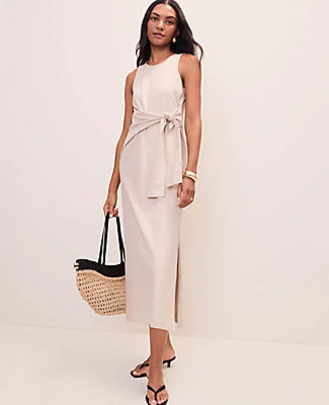 Ann Taylor Petite Weekend Tie Waist Sheath Dress made by Ann Taylor