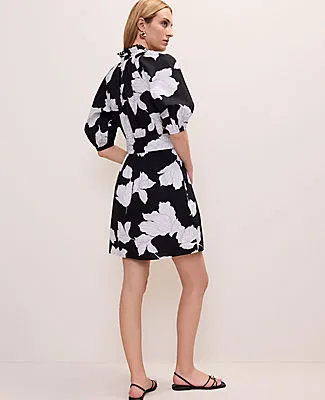Ann Taylor Petite Floral Ruffle Collar Mini Dress sold by Ann Taylor product image thumbnail 2