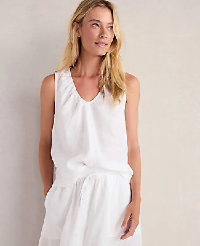 Ann Taylor Haven Well Within Linen U-Neck Tank made by Ann Taylor