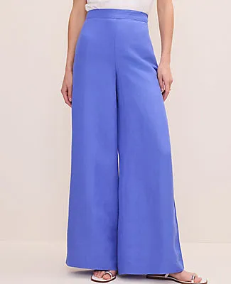 Ann Taylor The Tall Statement Palazzo Pant in Linen Blend sold by Ann Taylor product image thumbnail 2