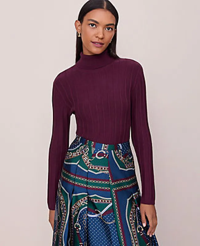 Ann Taylor Ribbed Turtleneck Sweater made by Ann Taylor