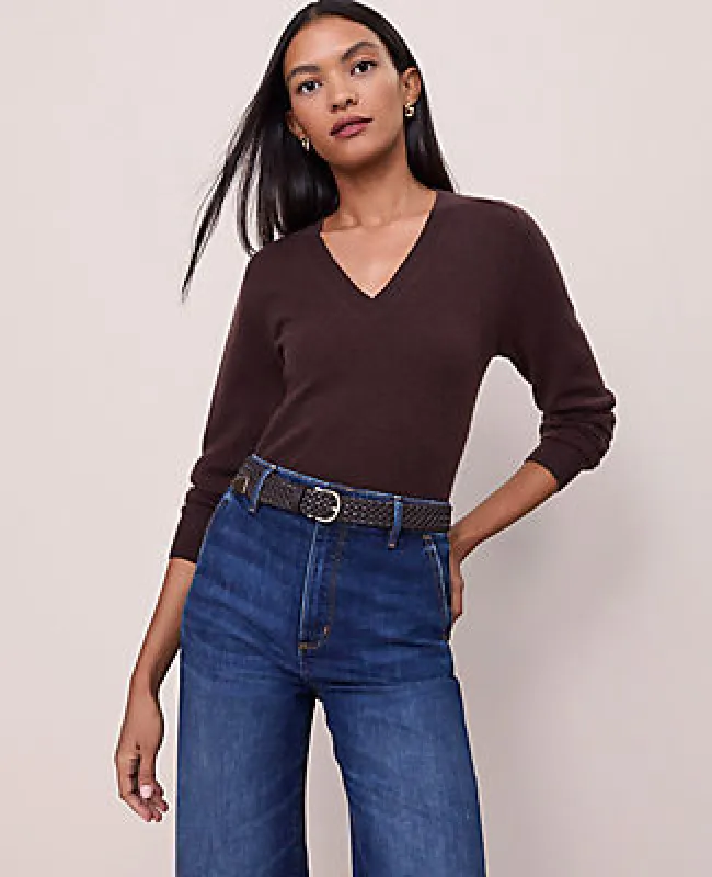 Ann Taylor Cashmere V-Neck Sweater made by Ann Taylor