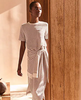 Ann Taylor Haven Well Within Cotton Blend Textured T-Shirt Dress sold by Ann Taylor product image thumbnail 4