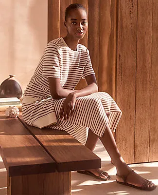 Ann Taylor Haven Well Within Cotton Blend Textured T-Shirt Dress sold by Ann Taylor product image thumbnail 5
