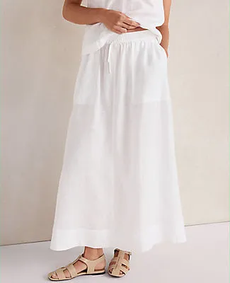 Ann Taylor Haven Well Within Linen Drawstring Midi Skirt sold by Ann Taylor