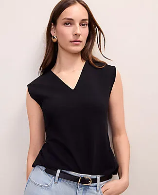 Ann Taylor Sleeveless V-Neck Top sold by Ann Taylor