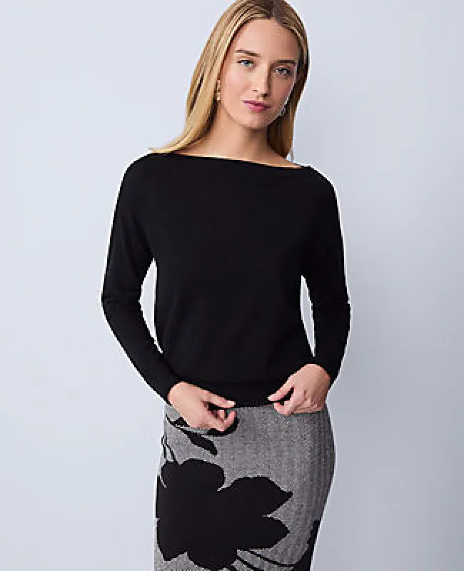 Ann Taylor Boatneck Wedge Sweater made by Ann Taylor