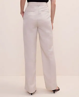 Ann Taylor The Pleated Straight Pant in Linen Blend sold by Ann Taylor product image thumbnail 3