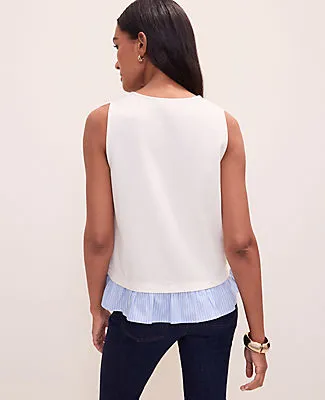 Ann Taylor Petite Weekend Layered Mixed Media Tank sold by Ann Taylor product image thumbnail 2