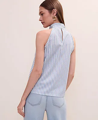 Ann Taylor Striped Mock Neck Halter Top sold by Ann Taylor product image thumbnail 2