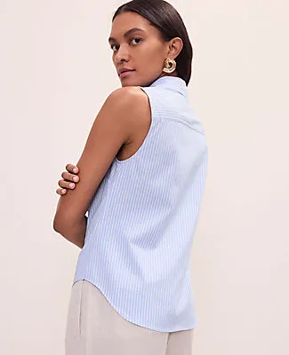 Ann Taylor Striped Sleeveless Essential Shirt sold by Ann Taylor product image thumbnail 2