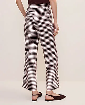 Ann Taylor The Tall Side Zip Flare Pant in Gingham sold by Ann Taylor product image thumbnail 3