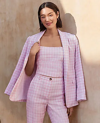 Ann Taylor The Gingham Longline Blazer sold by Ann Taylor product image thumbnail 3