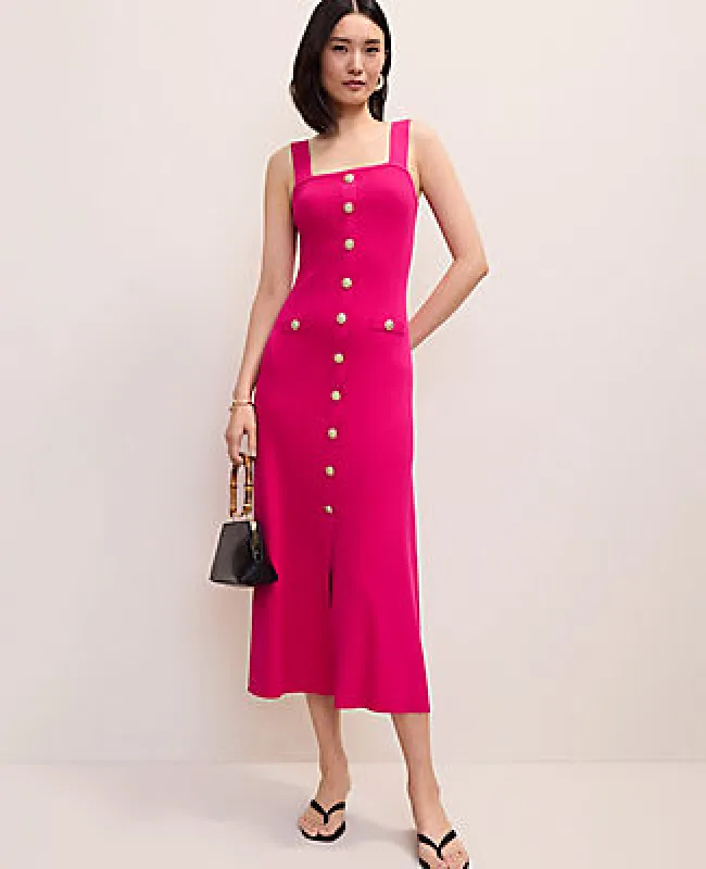 Ann Taylor Ribbed Button Sweater Dress made by Ann Taylor