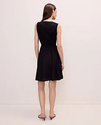 Ann Taylor Petite Belted Crew Neck Flare Dress sold by Ann Taylor product image thumbnail 2