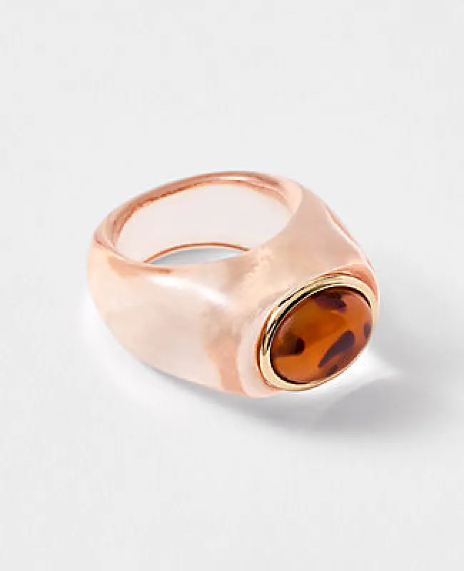 Ann Taylor Metal Stone Ring made by Ann Taylor