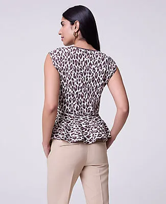 Ann Taylor Animal Print Peplum Top sold by Ann Taylor product image thumbnail 2