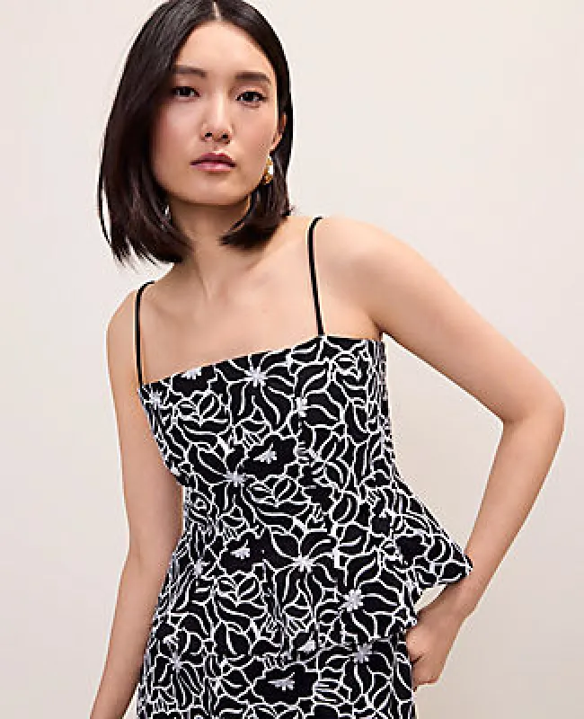 Ann Taylor Petite Embroidered Peplum Top made by Ann Taylor