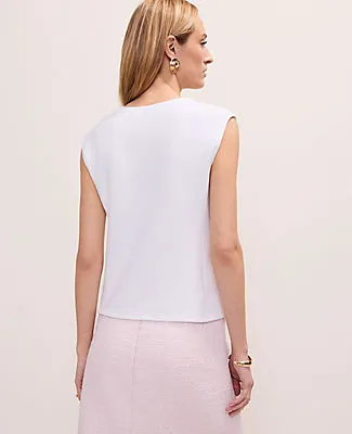 Ann Taylor Petite Sleeveless V-Neck Top sold by Ann Taylor product image thumbnail 2