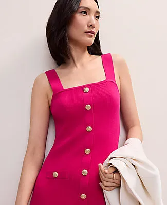 Ann Taylor Petite Ribbed Button Sweater Dress sold by Ann Taylor product image thumbnail 3