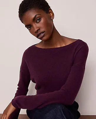 Ann Taylor Studio Collection Cashmere Off-The-Shoulder Sweater sold by Ann Taylor product image thumbnail 3
