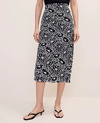Ann Taylor Embroidered Column Midi Skirt sold by Ann Taylor product image thumbnail 2