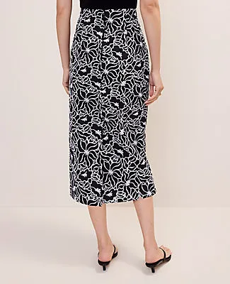 Ann Taylor Embroidered Column Midi Skirt sold by Ann Taylor product image thumbnail 3