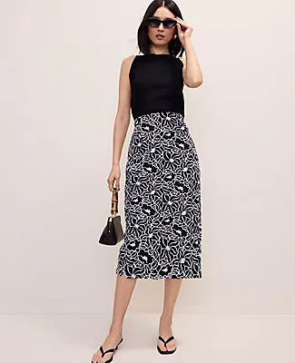 Ann Taylor Embroidered Column Midi Skirt sold by Ann Taylor product image thumbnail 4