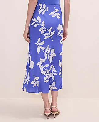 Ann Taylor Petite Floral Bias Slip Skirt in Satin sold by Ann Taylor product image thumbnail 3