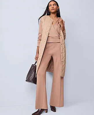 Ann Taylor Weekend Easy Wide-Leg Pant in CloudPlush sold by Ann Taylor