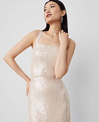 Ann Taylor Petite Cropped Sequin Tank Top sold by Ann Taylor