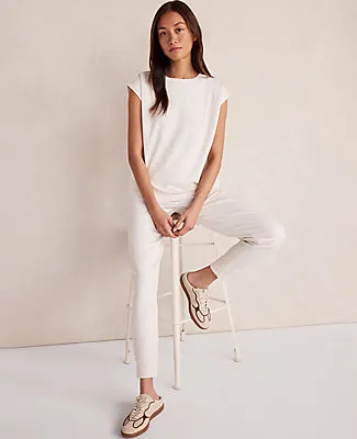 Ann Taylor Haven Well Within Organic Cotton Interlock Joggers sold by Ann Taylor product image thumbnail 3