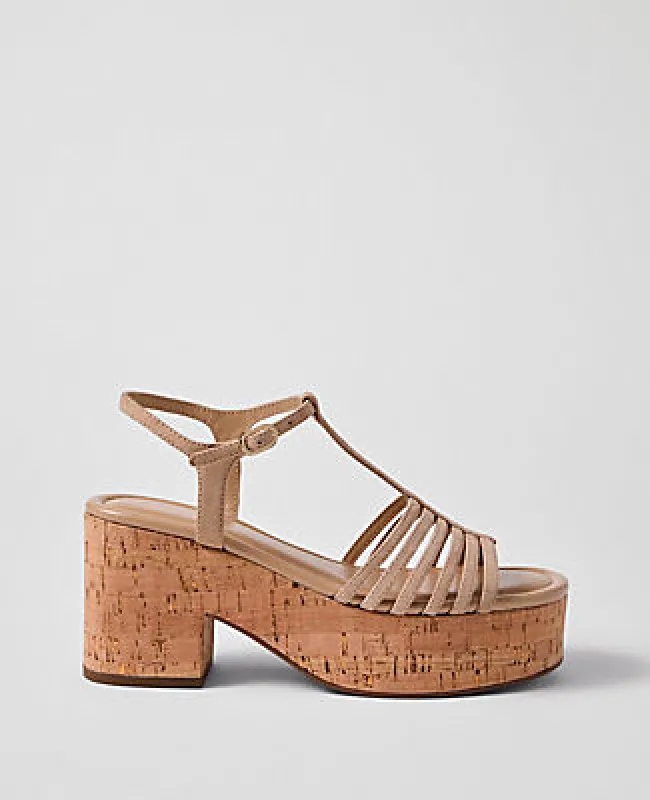 Ann Taylor Suede Platform Sandal made by Ann Taylor